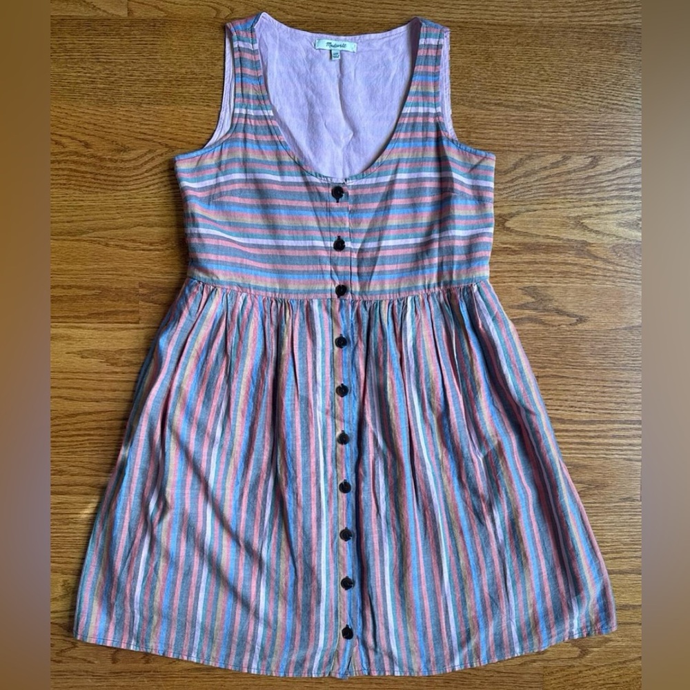 Madewell Dress with Pink and Blue Stripes